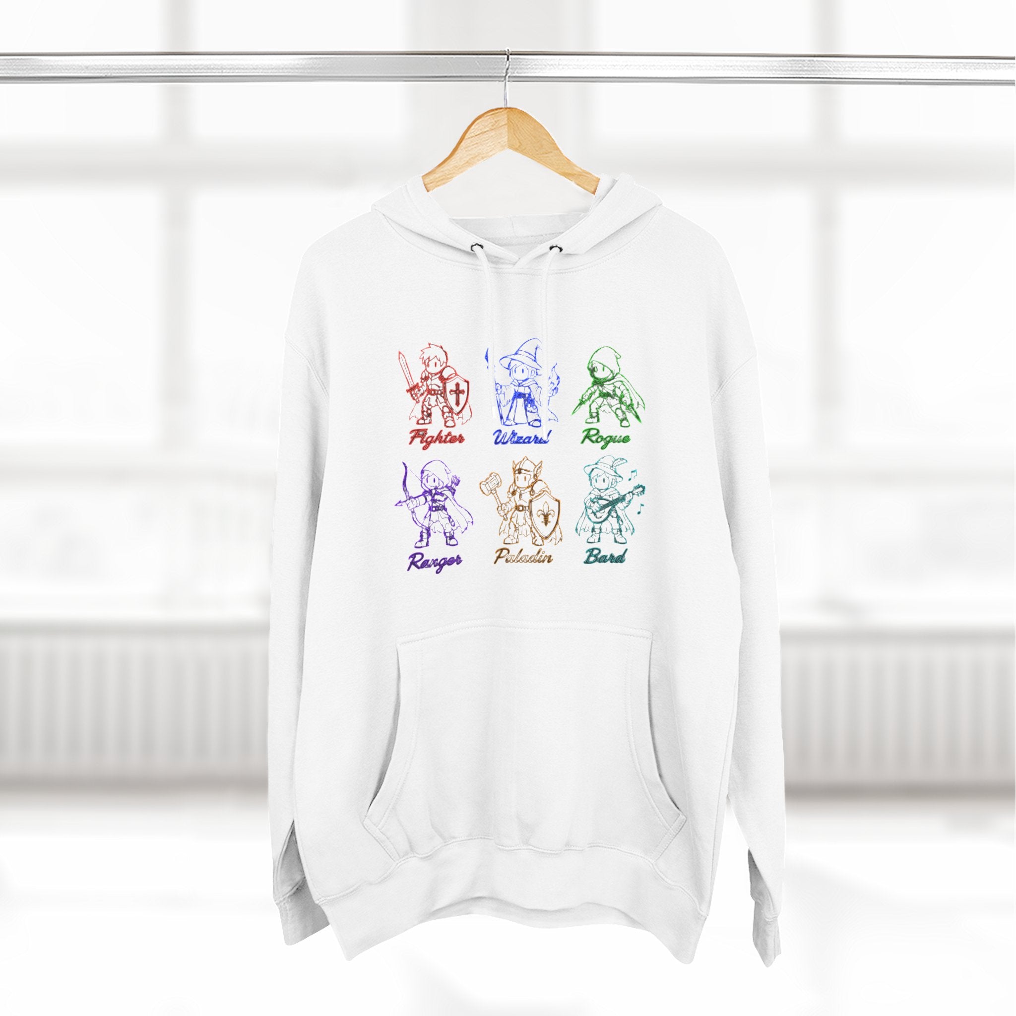 Classic Neon Character Panel Hoodie