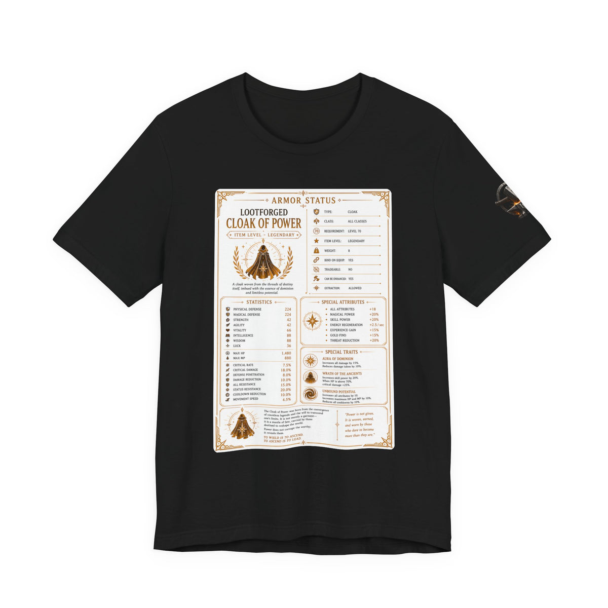 Cloak of Power Item Sheet