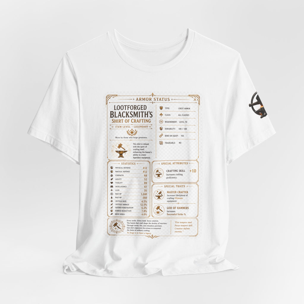 Blacksmith's Shirt of Crafting T-Shirt