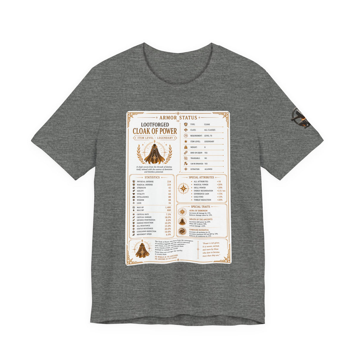 Cloak of Power Item Sheet