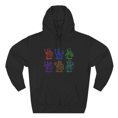 Classic Neon Character Panel Hoodie