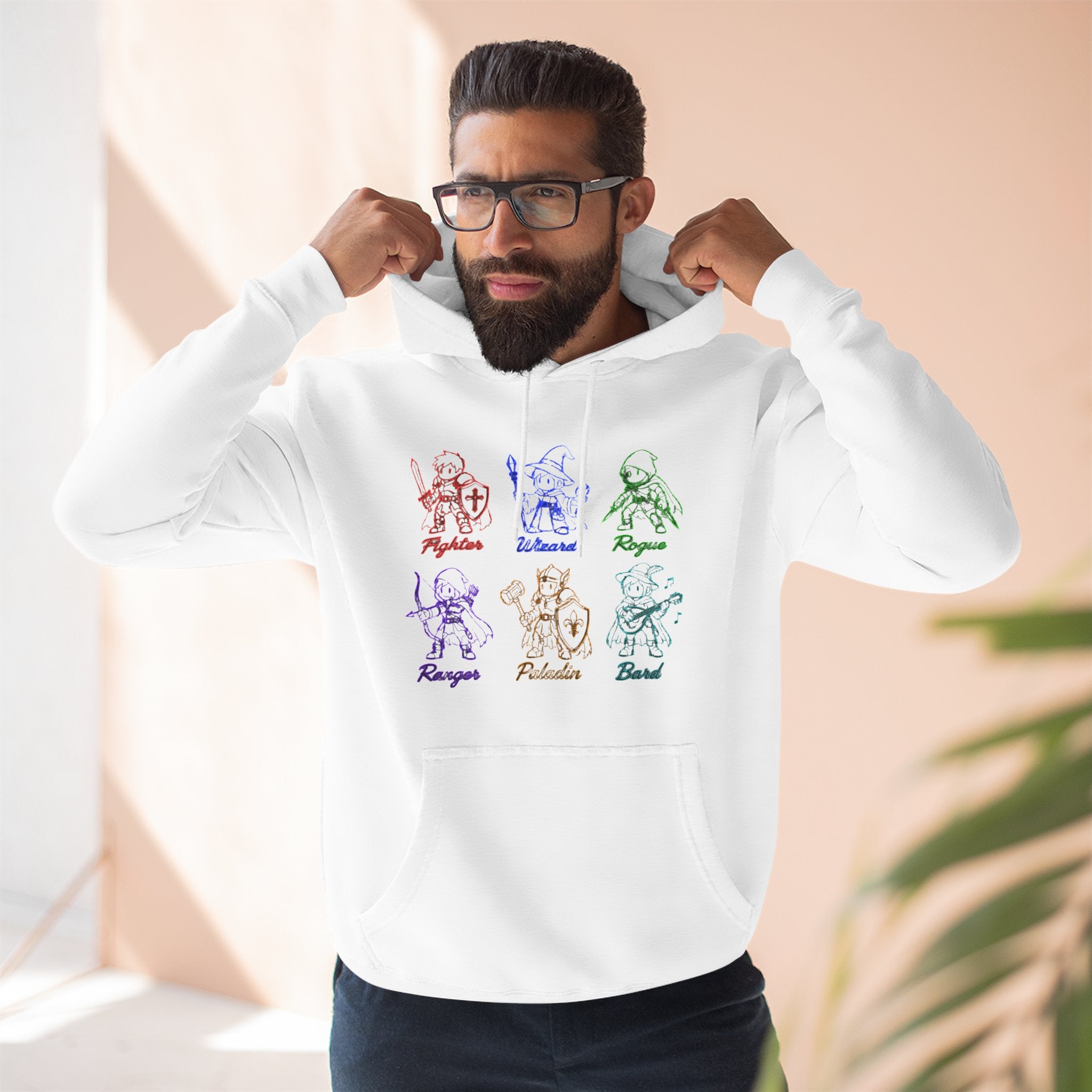 Classic Neon Character Panel Hoodie